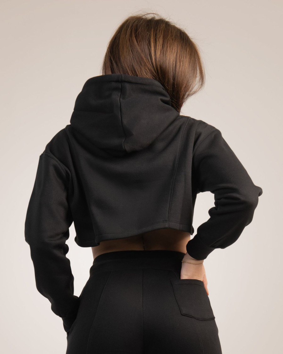 Gavelo Gavelo Chill Lounge Cropped Hoodie Black Trojor