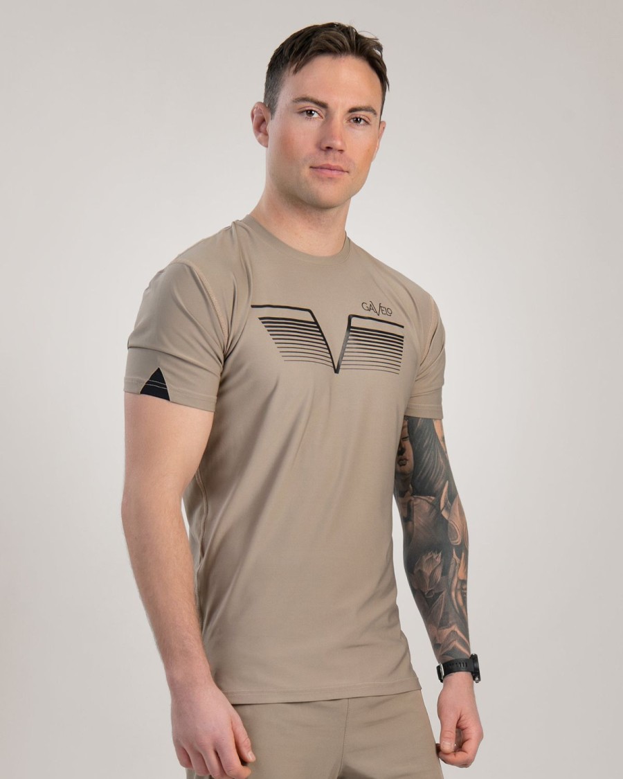 Gavelo Gavelo Vintage Khaki Rashguard T-Shirt T-Shirts & Linnen