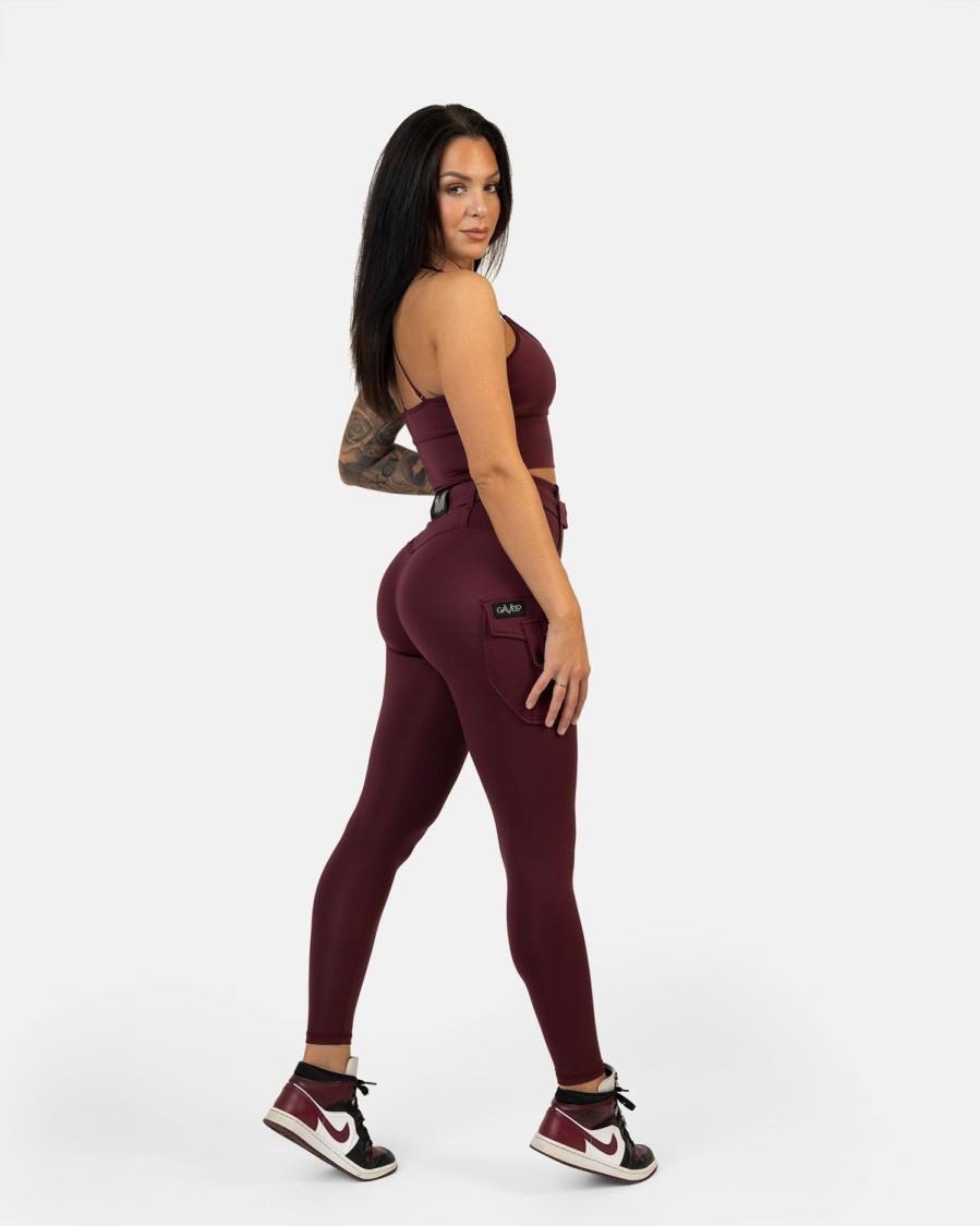 Gavelo Gavelo Cargo Leggings Burgundy Tights